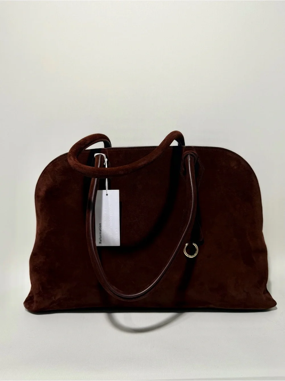 REFORMATION Seraphina Suede Tote - Espresso Suede